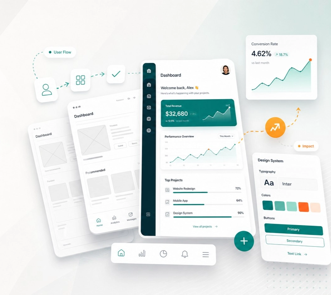 Mobile E-commerce App Design - UI/UX Interface